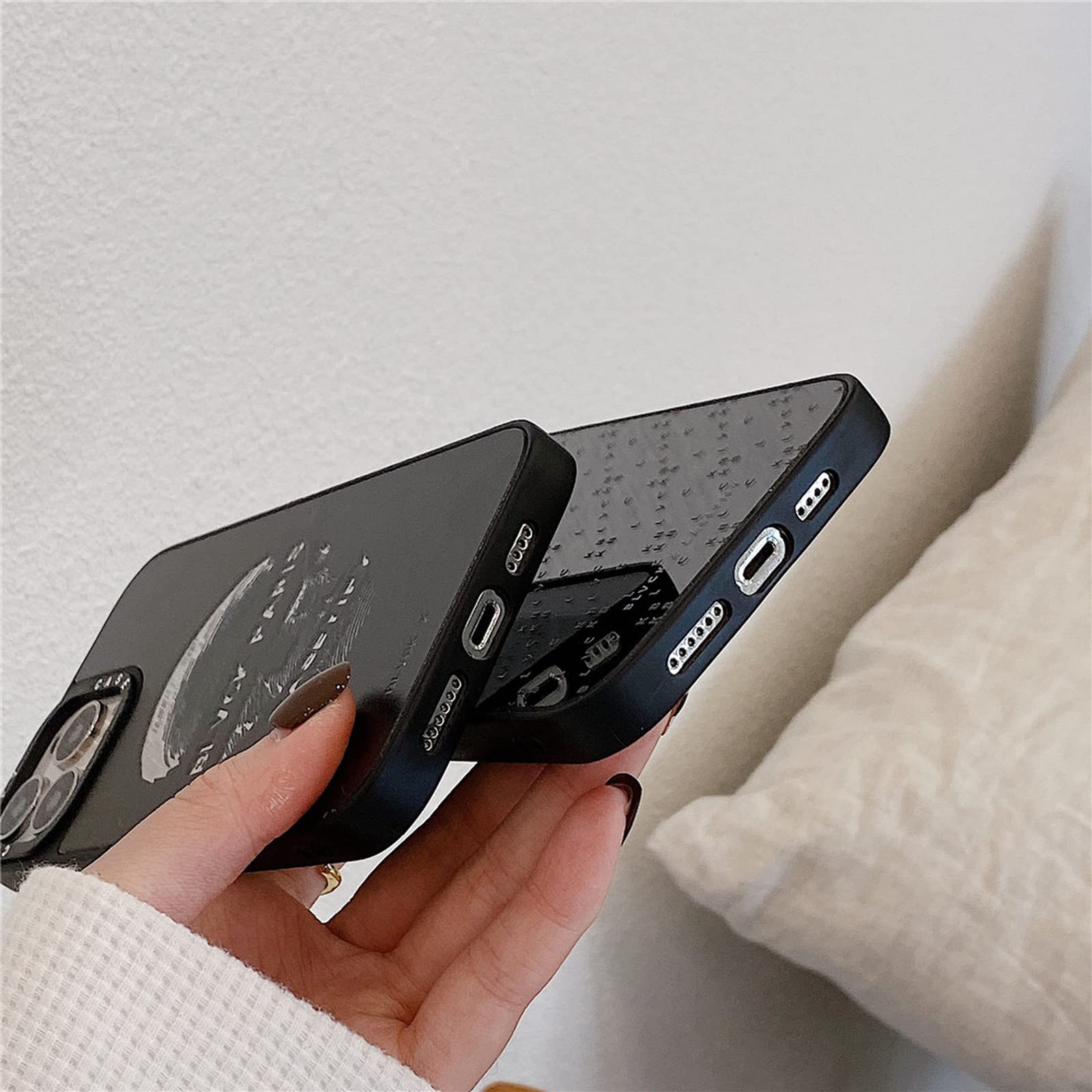 Amazon.co.jp: Guanpeファッショナブルファッションブランドブラック